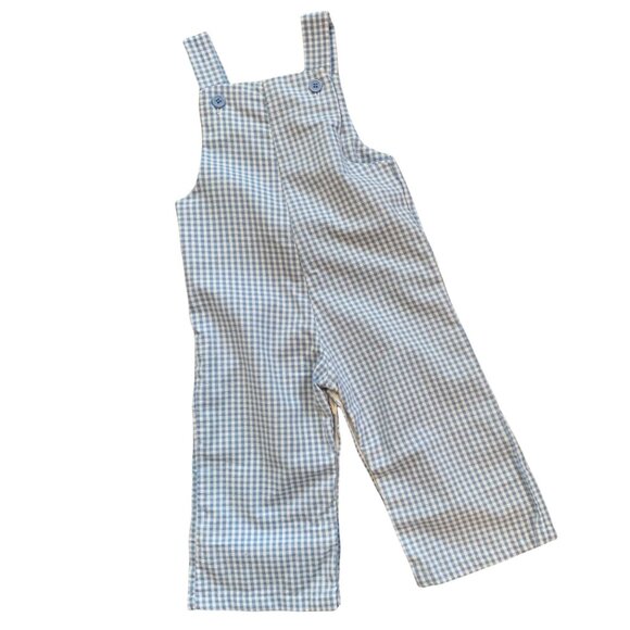 Vintage Pastel Blue Gingham Bird Romper 18 Months - Picture 4 of 5
